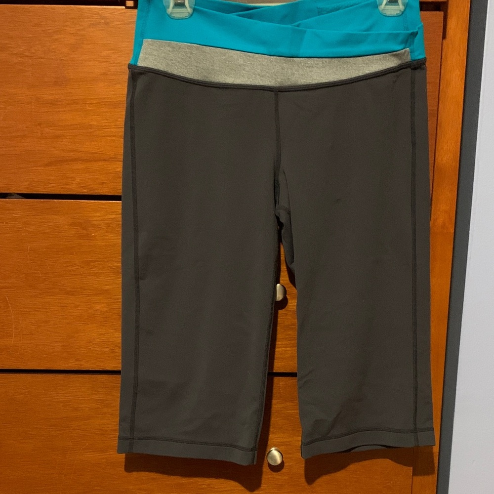 lululemon athletica Gray and Blue Women Shorts Bermudas